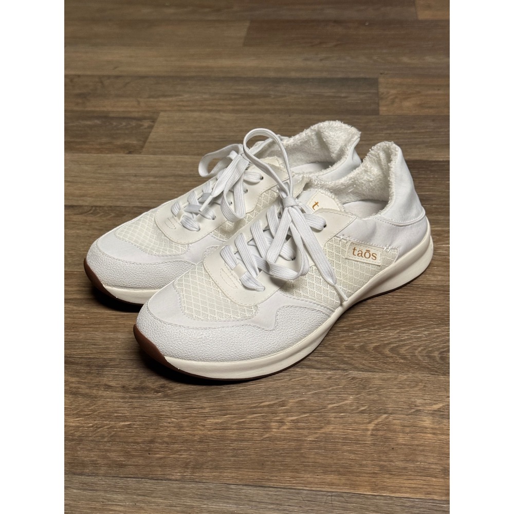 Taos Direction Sneakers White Mesh Canvas Lace Up Womens 8 - Picture 3 of 9
